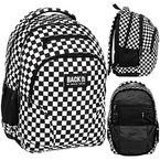 PLECAK SZKOLNY DERFORM BACKUP KRATA SZACHOWNICA CZARNO-BIAŁA PLB7W94