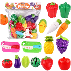 OWOCE I WARZYWA DO KROJENIA NA RZEPY NÓŻ + 2 DESKI MAŁY KUCHARZ BEZPIECZNE