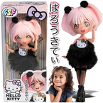 LALKA GOLDEN DIVA HELLO KITTY MANGA MODA JAPOŃSKA PRZEGUBOWA RÓŻOWA