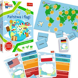 GRA EDUKACYJNA PAŃSTWA I FLAGI MISTRZ WIEDZY TREFL DWUSTRONNA PLANSZA