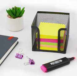 POJEMNIK NA KARTECZKI ORGANIZER METALOWY 95x95 Q-CONNECT + KARTECZKI DONAU