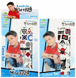 TATUAŻE ZMYWALNE TYMACZASOWE DLA DZIECI CHŁOPIĘCE KARNAWAŁOWE WODNE