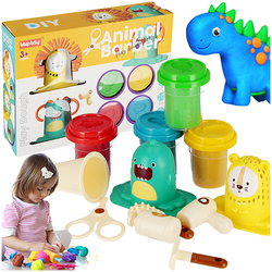 CIASTOLINA MASA PLASTYCZNA FRYZJER AKCESORIA FOREMKI POBUDZA KREATYWNOŚĆ