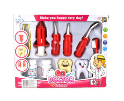 LEKARZ DENTYSTA ZESTAW MEDYCZNY  PRO KIDS SZCZOTECZKA ZĘBY UCZY HIGIENY