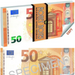 NOTES KLEJONY KARTECZKI BANKNOT 50 EURO 70 KARTEK KRATKA PANTA PLAST