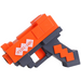 PISTOLET WYRZUTNIA PIANKOWE NABOJE Z PRZYSSAWKĄ PIXEL GUN POMARAŃCZOWY