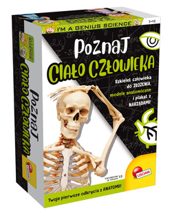 MAŁY GENIUSZ POZNAJ CIAŁO CZŁOWIEKA SZKIELET PLAKATY Z NARZĄDAMI LISCIANI