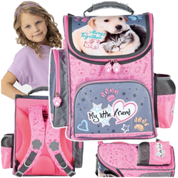 TORNISTER SZKOLNY LEKKI ST.MAJEWSKI MY LITTLE FRIEND PIESEK KOTEK