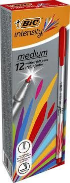 CIENKOPIS INTESITY FINE 0.8 BIC CZERWONY MEDIUM