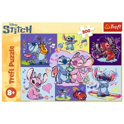 PUZZLE 300 ELEMENTÓW LILO I STITCH ZAKRĘCONY STITCH UKŁADANKA 23033 TREFL