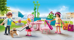 PLAYMOBIL MODNA KAWIARNIA CUKIERNIA FIGURKI PIESEK CITY ACTION