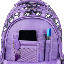PLECAK SZKOLNY 4-KOMOROWY PIÓRNIK 2w1 ST.MAJEWSKI KRÓLIK VIOLET KUROMI