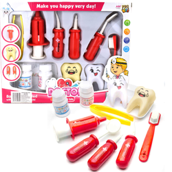 LEKARZ DENTYSTA ZESTAW MEDYCZNY  PRO KIDS SZCZOTECZKA ZĘBY UCZY HIGIENY