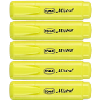 ZAKREŚLACZ BIUROWY SZKOLNY TOMA MISTRAL PISAK ŻÓŁTY PASTELOWY - 5 sztuk