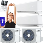 KLIMATYZATOR ŚCIENNY AUX C-SMART WHITE 3,5kW WiFi GRZANIE NAWIEW 4D - 2 szt