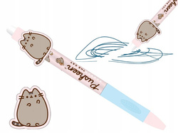 PUSHEEN DŁUGOPIS WYMAZYWALNY ŚCIERALNY AUTOMATYCZNY NIEBIESKI - 6 sztuk