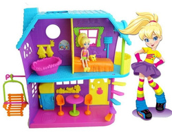 POLLY POCKET DOMEK Z LALKĄ I KOTKIEM - MATTEL