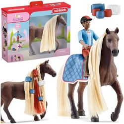 SCHLEICH HORSE CLUB KOŃ Z WŁOSAMI DO STYLIZACJI LEO I ROCKY FIGURKI 42586