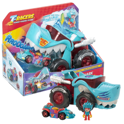 T-RACERS MEGA WHEELS - POJAZD T-SHARK + FIGURKA