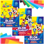 BLOK RYSUNKOWY KOLOROWY A3 15 ARKUSZY 80g SZKOLNY ASTRINO ASTRA - 3 sztuki