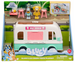 BLUEY SAMOCHÓD Z LODAMI FIGURKI BLUE I LUCKY WÓZ POJAZD AKCESORIA NAKLEJKI