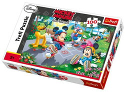 PUZZLE MICKEY DONALD NA ROLKACH 100 TREFL 16249