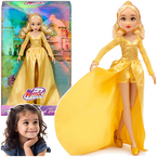 LALKA WINX CLUB GRAND BALL STELLA WRÓŻKA 26 cm BLOND WŁOSY ŻÓŁTA SUKIENKA