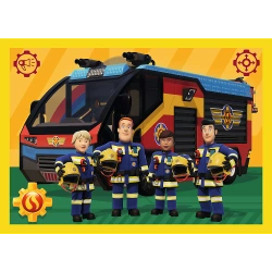 PUZZLE 4w1 STRAŻAK SAM: STRAŻAK NA SYGNALE UKŁADANKA TREFL 34348