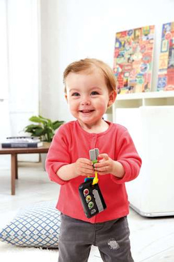 INTERAKTYWNE KLUCZYKI SMARTFON TELEFON EDUKACYJNY PL ANG 2w1 SMILY PLAY