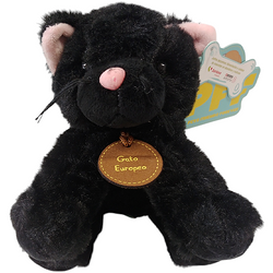 PLUSZAK MASKOTKA KOTEK UROCZA PRZYTULANKA MIĘKKA 18cm KOT EUROPEJSKI CZARNY
