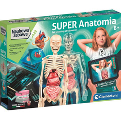 SUPER ANATOMIA POZNAJ BUDOWĘ CIAŁA CZŁOWIEKA NAUKOWA ZABAWA CLEMENTONI