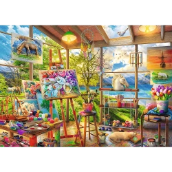 PUZZLE 2x500 ELEMENTÓW SZTUKA MALOWANIA STUDIO KOTY UKŁADANKA 37530 TREFL
