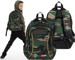 PLECAK SZKOLNY TRZYKOMOROWY 20L ST.RIGHT MAJEWSKI BP-26 WOJSKOWY MORO