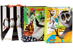 TORBA PREZENTOWA TOREBKA PINGWINY Z MADAGASKARU DREAMWORKS 45x31x10 cm