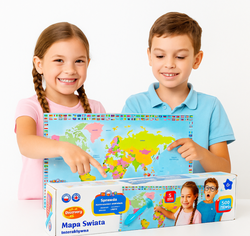 INTERAKTYWNA MAPA ŚWIATA POLITYCZNA EDUKACYJNA JĘZYK POLSKI ANGIELSKI DUMEL
