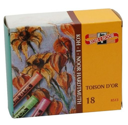 PASTELE SUCHE ZESTAW ARTYSTYCZNY KOH-I-NOOR TOISON DOR KREDKI 18 KOLORÓW
