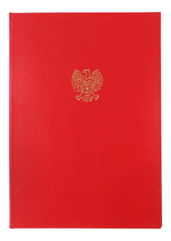 OKŁADKA NA DYPLOM TECZKA DOKUMENTY PRL CZERWONA 310x220mm