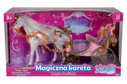 MAGICZNA KARETA DLA LALEK KOŃ ŚWIATŁO DŹW. NATALIA