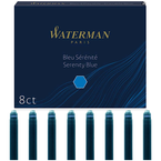 NABOJE DO PIÓRA WATERMAN NIEBIESKIE WKŁADY ATRAMENTOWE DO PIÓRA 8 sztuk
