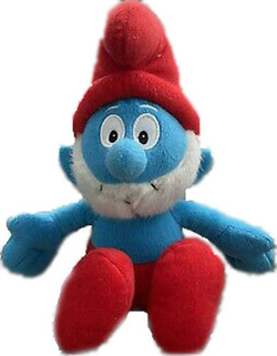 MASKOTKA BRELOK PLUSZAK SMERFY - PAPA SMERF 14 CM