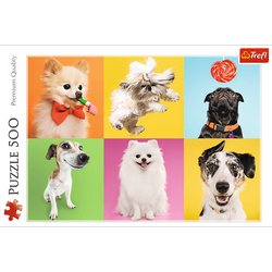 PUZZLE 500 ELEMENTÓW PIESKI PSY PIES KOLAŻ UKŁADANKA - 37378 TREFL