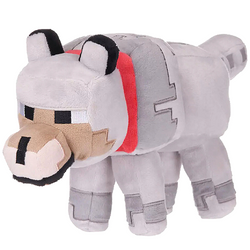 MINECRAFT PLUSZAK MASKOTKA WILK PRZYTULANKA PIXELE MIĘKKA PLUSZOWA