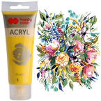 FARBA AKRYLOWA HAPPY COLOR TUBKA 75 ML ŻÓŁTY NR 1