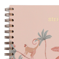 KOŁOZESZYT A4 ZESZYT NA SPIRALI W KRATKĘ 100K 80g STRIGO PADS AFRYKA BEŻOWY