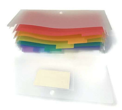 TECZKA ORGANIZER NA ZATRZASK TRANSPARENTNY PP DL 6 PRZEKŁADEK STRIGO