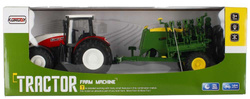 TRAKTOR ZDALNIE STEROWANY Z SIEWNIKIEM FARMA R/C NA PILOTA ŚWIATŁA
