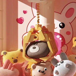 GRA ZRĘCZNOŚCIOWA AUTOMAT Z PLUSZAKAMI ARCADE ZAJĄCZEK SALON GIER MASKOTKI