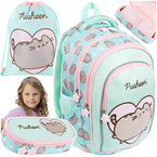 PLECAK SZKOLNY PUSHEEN PIÓRNIK WOREK 3w1 BPL58 ST.MAJEWSKI MIĘTOWY KOTEK