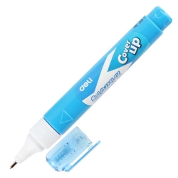 KOREKTOR W DŁUGOPISIE PIÓRZE METALOWA KOŃCÓWKA SZKOLNY 8 ml DELI - 5 szt.