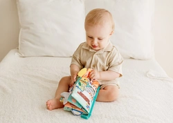 KSIĄŻECZKA SENSORYCZNA MATERIAŁOWA EDUKACYJNA ZWIERZĄTKA TAJEMNICE OCEANU